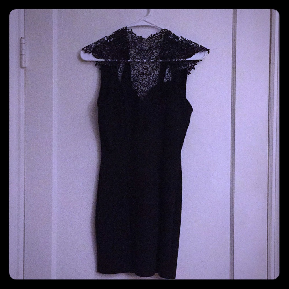 Black mini dress